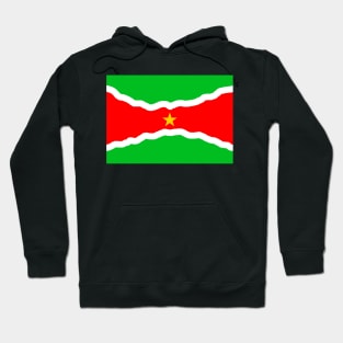 Surinamese flag, off center Hoodie